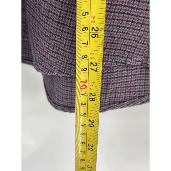 Hugo Boss Button Up Flannel Shirt Men Size Medium‎ Purple Gray Plaid Check - Picture 4 of 10